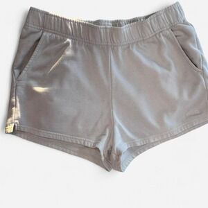 The North Face Cream Fleece Sweat Shorts Size L White Lounge Cozy